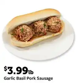 Fareway Garlic Basil Pork Sausage offer
