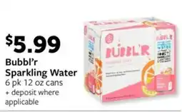 Fareway Bubbl❜r Sparkling Water offer
