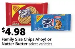 Fareway Family size chips ahoy! or nutter butter offer