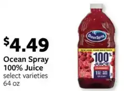 Fareway Ocean Spray 100% Juice offer