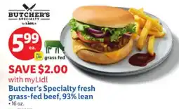 Lidl Butcher's Specialty fresh grass-fed beef, 93% lean offer