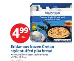 Lidl Eridanous frozen Cretan style stuffed pita bread offer