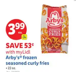 Lidl Arby's frozen seasoned curly fries offer