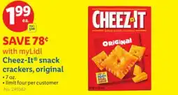 Lidl Cheez-It snack crackers, original offer