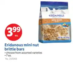 Lidl Eridanous mini nut brittle bars offer