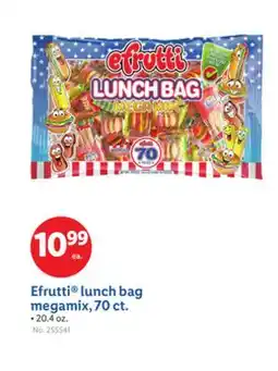 Lidl Efrutti lunch bag megamix, 70 ct offer
