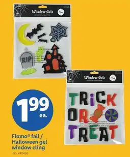 Lidl Flomo fall/Halloween gel window cling offer