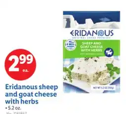 Lidl Eridanous sheep and goat cheese with herbs offer
