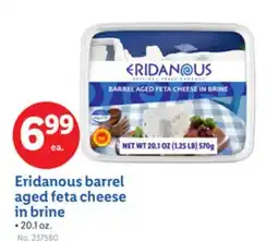 Lidl Eridanous barrel aged feta cheese in brine offer