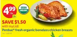 Lidl Perdue fresh organic boneless chicken breasts offer