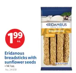 Lidl Eridanous breadsticks with sunfl ower seeds offer