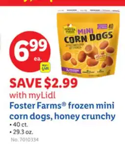 Lidl Foster Farms frozen mini corn dogs, honey crunchy offer