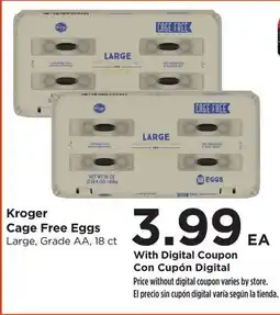Food 4 Less Kroger Cage Free Eggs offer