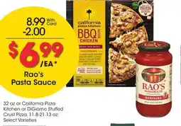 Ralphs Rao's Pasta Sauce offer