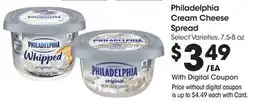 Ralphs Philadelphia Cream Cheese Spread offer