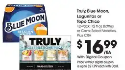 Ralphs Truly, Blue Moon, Lagunitas or Topo Chico offer