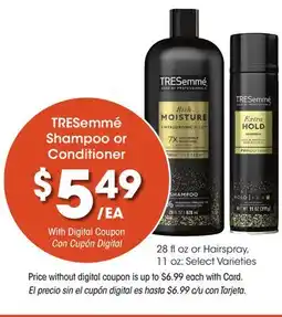 Ralphs TRESemmé Shampoo or Conditioner offer