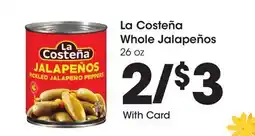 Ralphs La Costeña Whole Jalapeños offer