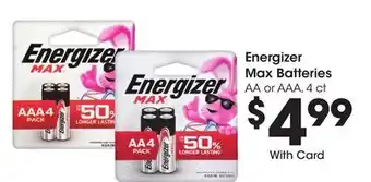 Ralphs Energizer Max Batteries offer