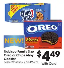 Ralphs Nabisco Family Size Oreo or Chips Ahoy Cookies offer