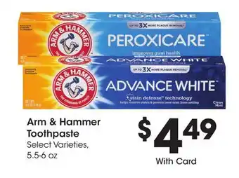 Ralphs Arm & Hammer Toothpaste offer