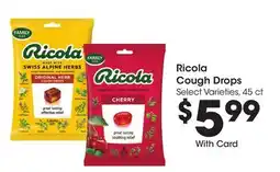 Ralphs Ricola Cough Drops offer