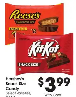 Ralphs Hershey's Snack Size Candy offer