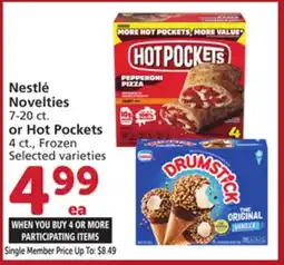Vons Nestlé Novelties 7-20 ct. or Hot Pockets 4 ct offer