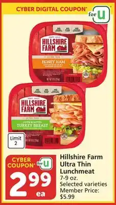 Vons Hillshire Farm Ultra Thin Lunchmeat offer