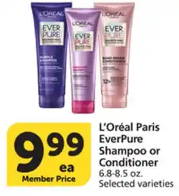 Vons L' Oréal Paris EverPure Shampoo or Conditioner offer