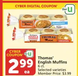 Vons Thomas' English Muffins offer