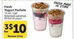 Vons Fresh Yogurt Parfaits offer