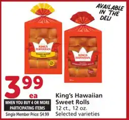 Vons King's Hawaiian Sweet Rolls offer