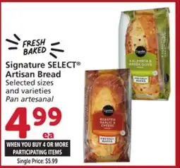 Vons Signature SELECT Artisan Bread offer