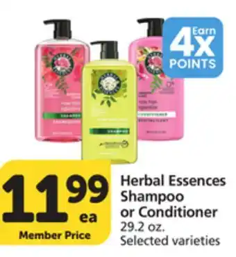 Vons Herbal Essences Shampoo or Conditioner offer