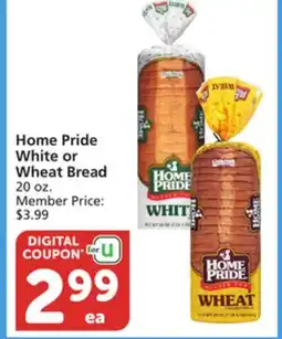 Vons Home Pride White or Wheat Bread offer