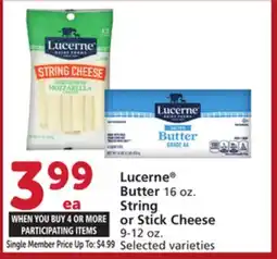 Vons Lucerne Butter 16 oz. String or Stick Cheese 9-12 oz offer