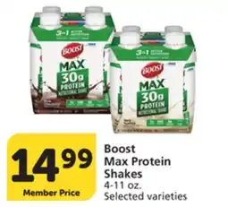 Vons Boost Max Protein Shakes offer