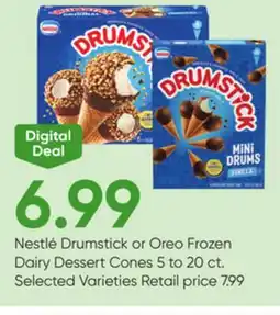 Stater Bros Nestlé Drumstick or Oreo Frozen Dairy Dessert Cones offer