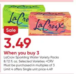 Stater Bros LaCroix Sparkling Water Variety Packs offer