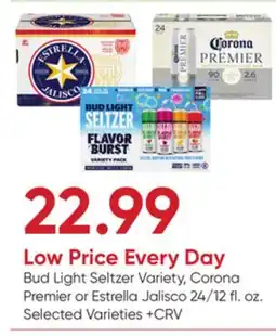 Stater Bros Bud Light Seltzer Variety, Corona Premier or Estrella Jalisco offer