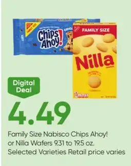 Stater Bros Family Size Nabisco Chips Ahoy! or Nilla Wafers offer