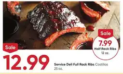 Stater Bros Service Deli Full Rack Ribs offer