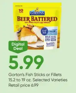 Stater Bros Gorton's Fish Sticks or Fillets offer