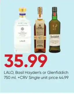 Stater Bros LALO, Basil Hayden's or Glenfiddich offer