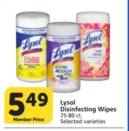 Albertsons Lysol Disinfecting Wipes offer