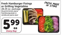 Albertsons Fresh Hamburger Fixings or Grilling Vegetables offer