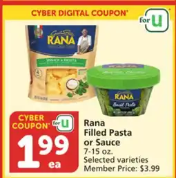 Albertsons Rana Filled Pasta or Sauce offer