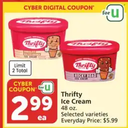 Albertsons Thrifty Ice Cream offer