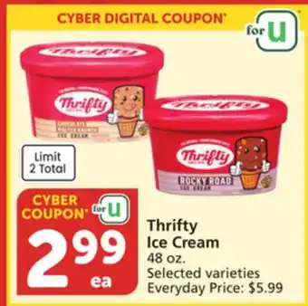 Albertsons Thrifty Ice Cream offer
